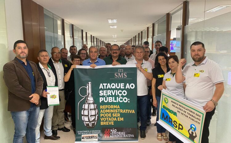  Em Brasília, Lideranças dos servidores públicos pedem ajuda ao deputado Marcon contra ataques ao serviço público